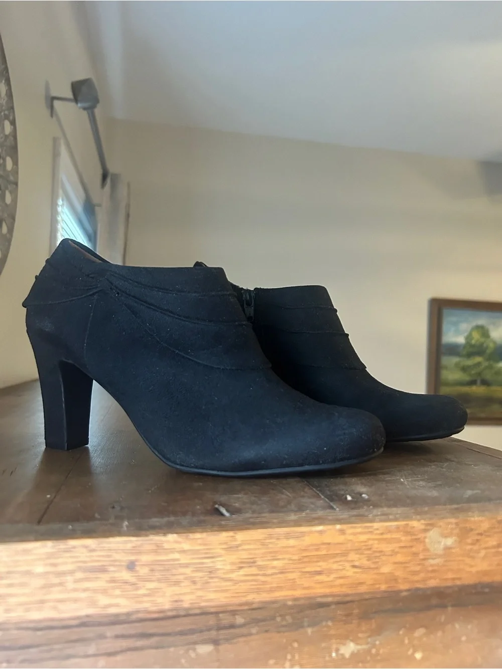 Lifestride Women's Suede Heel Booties-Corie
